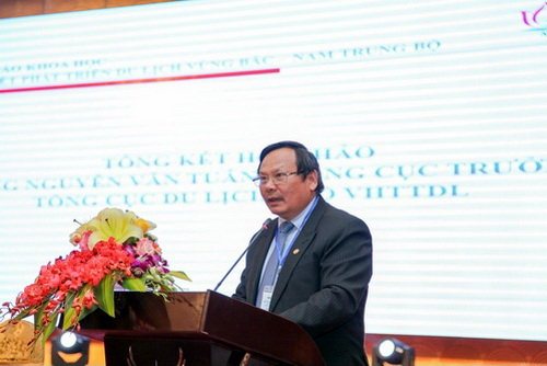 Tổng cục trưởng TCDL Nguyễn Văn Tuấn phát biểu tổng kết hội thảo